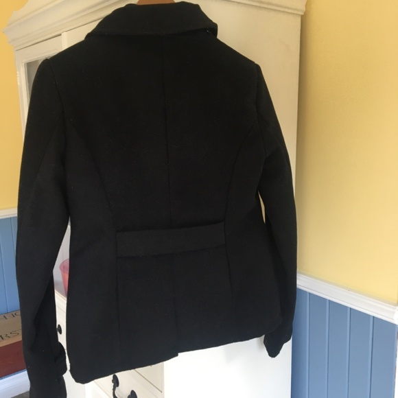 Black Pea Coat - Picture 6 of 7